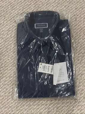 Club Room Navy Long-Sleeve Dress Shirt